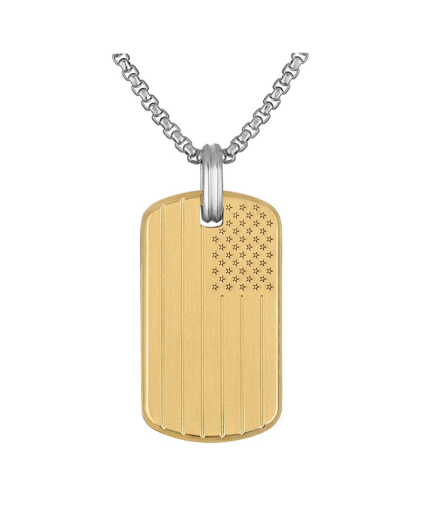 Two-tone Stainless Steel 150th Mens Pendant