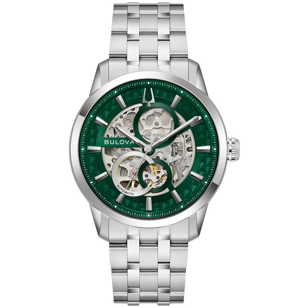 Bulova Silver-Tone Stainless Steel Dress/Classic Classic Sutton Mens Watch (042429605275) 96A329