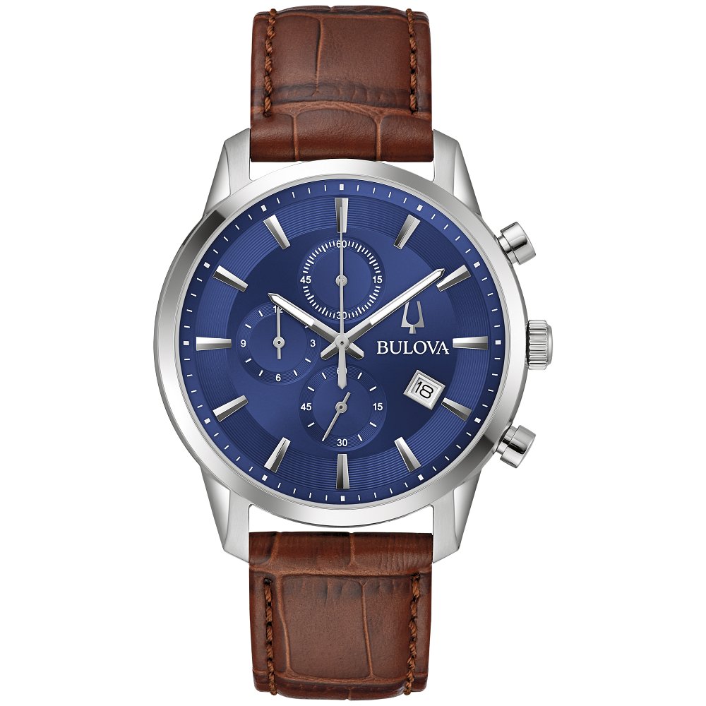 Bulova Silver-Tone Stainless Steel Dress/Classic Classic Sutton Mens Watch (042429594128) 96B402