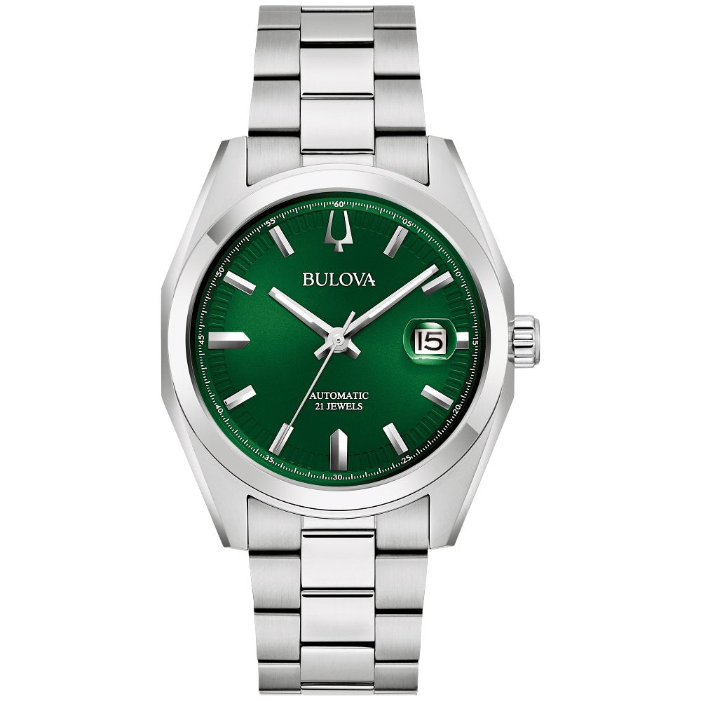 Bulova Silver-Tone Stainless Steel Dress/Classic Classic Surveyor Mens Watch (042429597549) 96B429