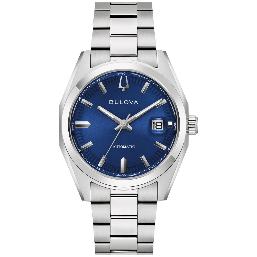 Bulova Silver-Tone Stainless Steel Dress/Classic Classic Surveyor Mens Watch (042429597907) 96B436