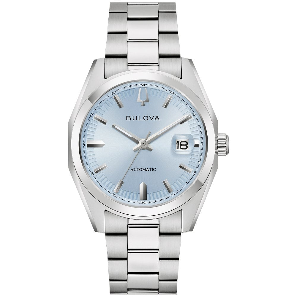 Bulova Silver-Tone Stainless Steel Dress/Classic Classic Surveyor Mens Watch (042429605213) 96B469
