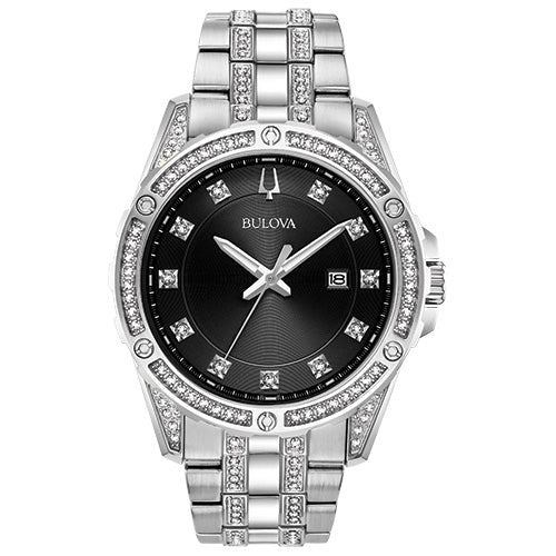 Bulova Box Set Bul Crystal Mens Stainless Steel (8287993888998) (10220857032897)