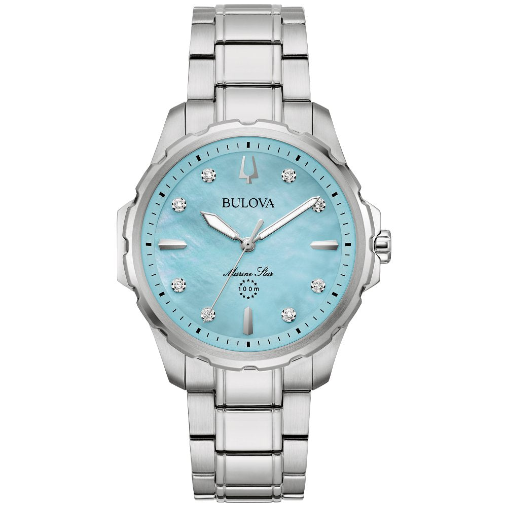 Bulova Silver-Tone Stainless Steel Performance Marine Star Series B Ladies Watch (042429597433) 96P248