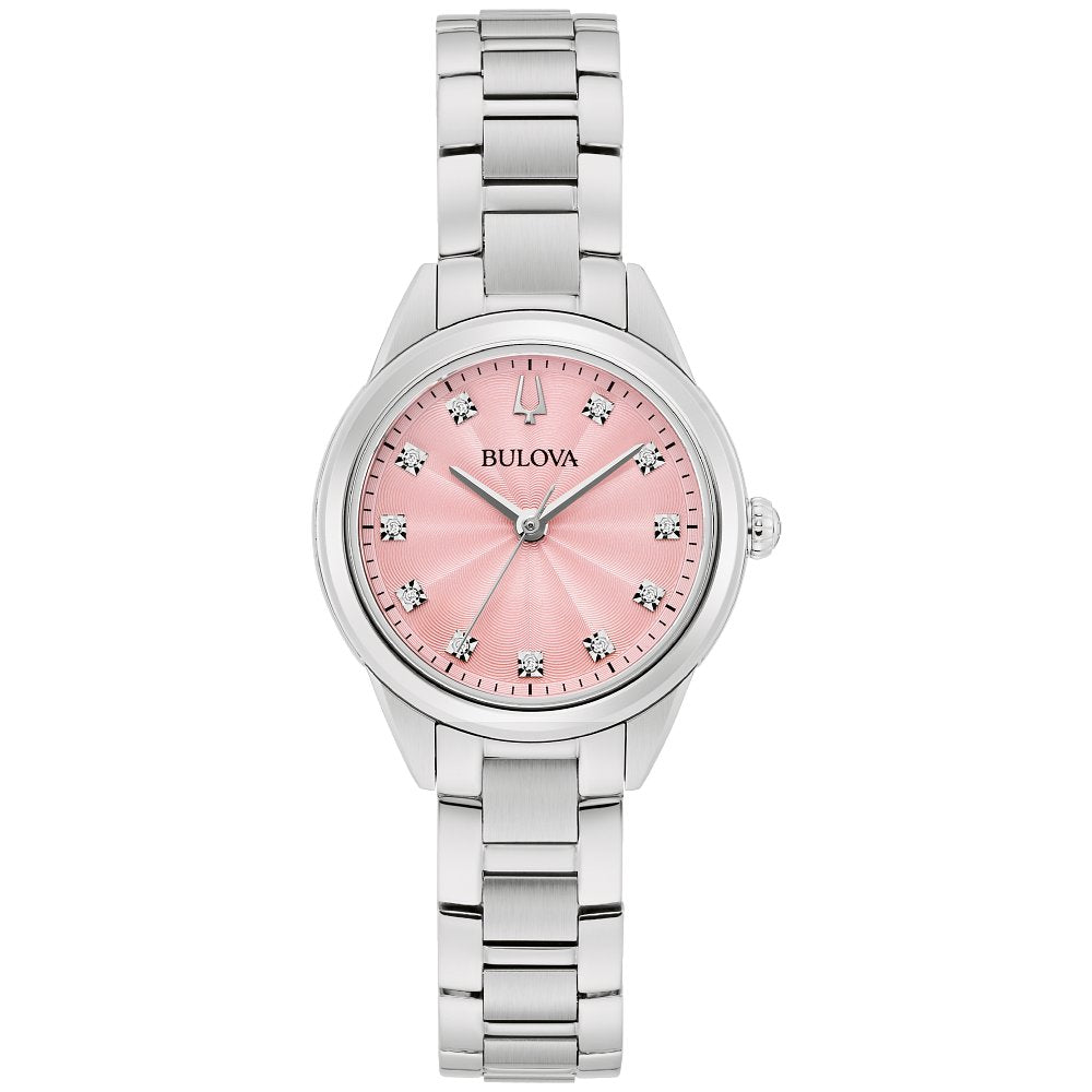 Bulova Silver-Tone Stainless Steel Dress/Classic Classic Sutton Ladies Watch (042429597464) 96P249