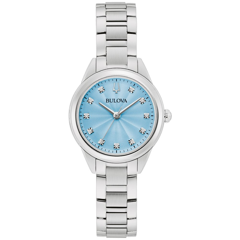 Bulova Silver-Tone Stainless Steel Dress/Classic Classic Sutton Ladies Watch (042429597471) 96P250