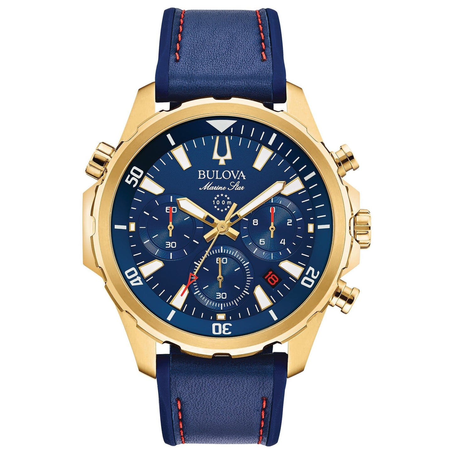 Men'S Bulova Marine Star Chronograph Watch (5985223409819) (10220983877825)