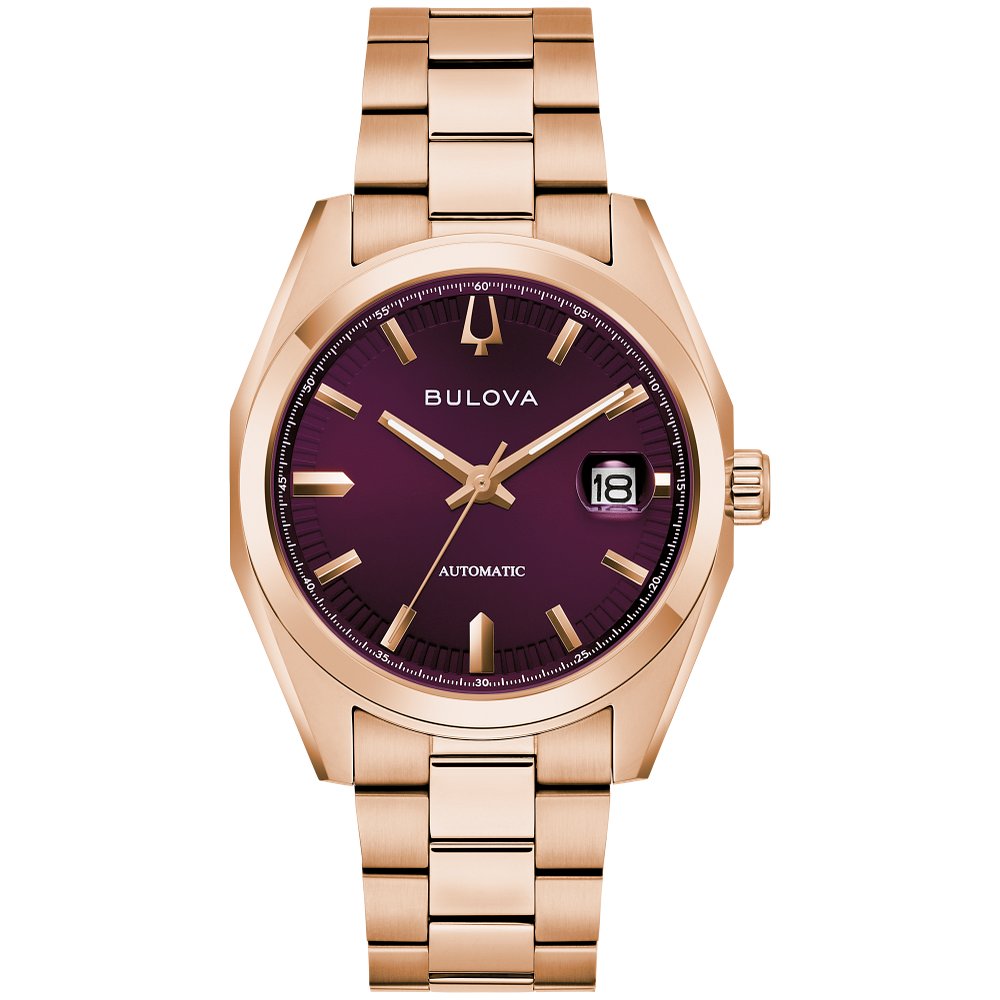 Bulova Rose Gold-Tone Stainless Steel Dress/Classic Classic Surveyor Mens Watch (042429605237) 97B234