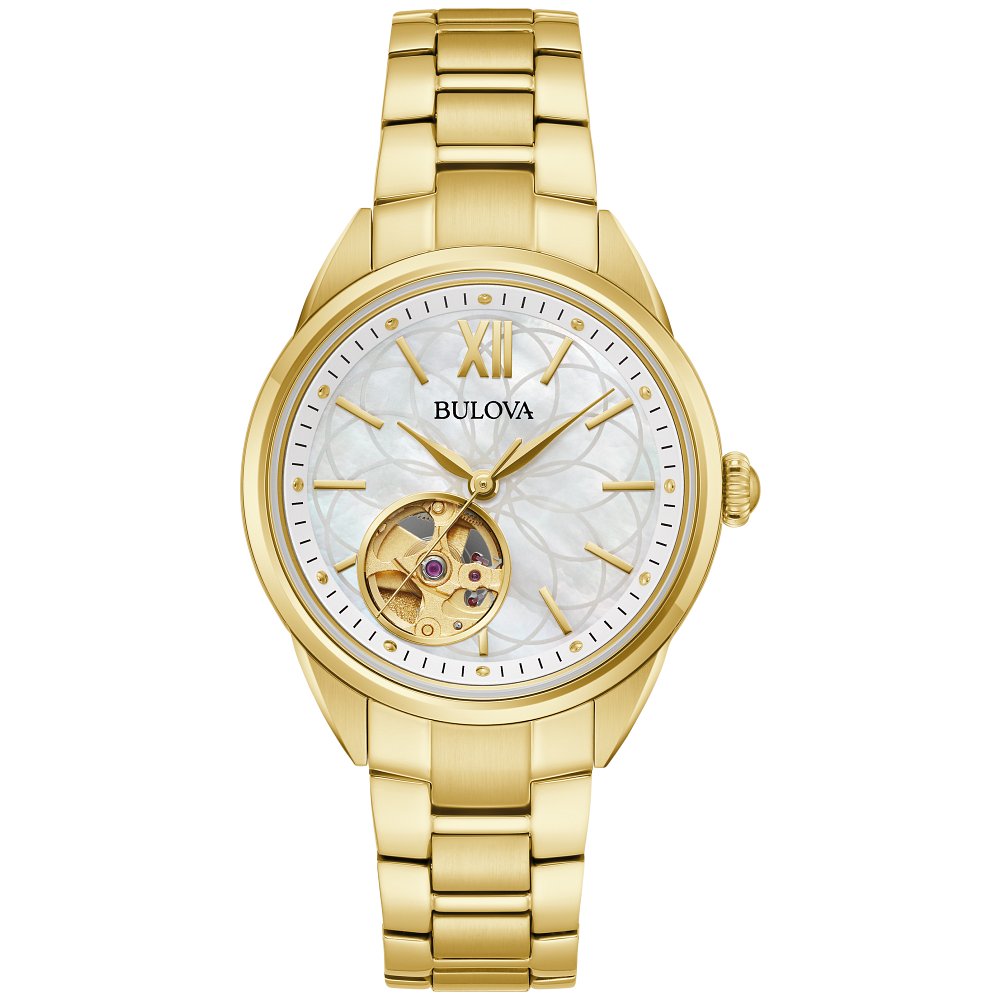 Bulova Gold-Tone Stainless Steel Dress/Classic Classic Sutton Ladies Watch (042429594029) 97L172