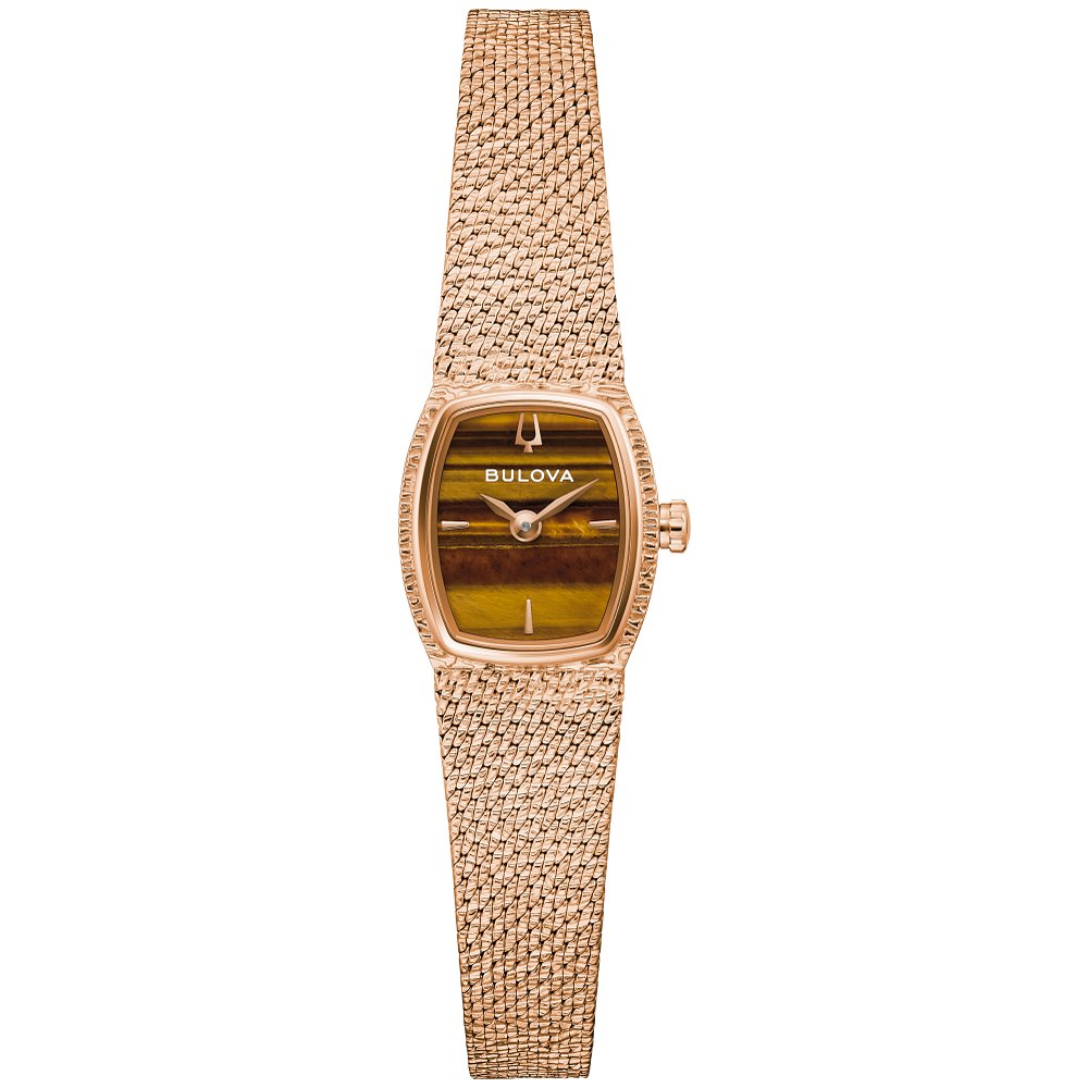 Bulova Rose Gold-Tone Stainless Steel Dress/Classic Classic Goddess of Time Ladies Watch (042429605152) 97L185