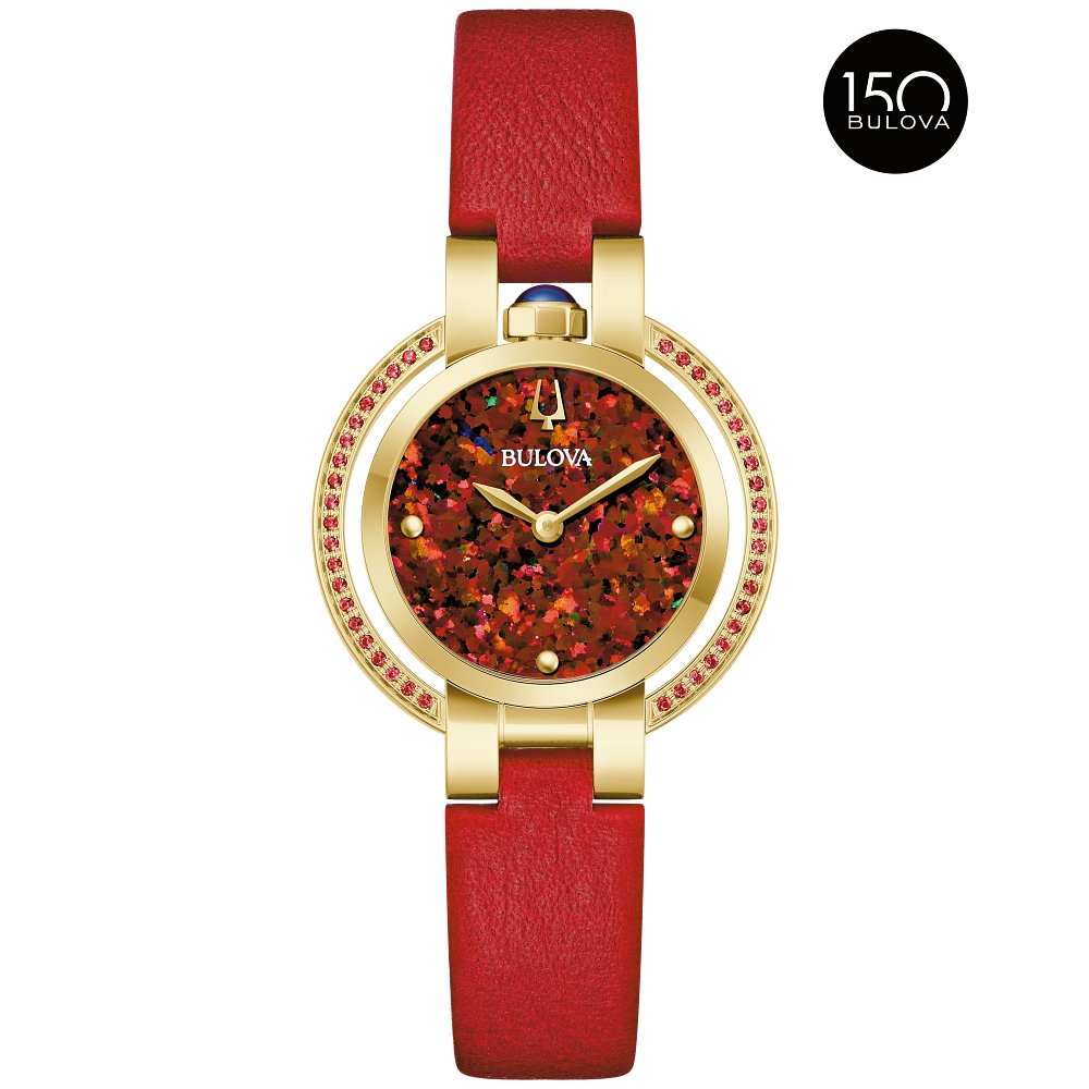 Bulova Gold-Tone Stainless Steel Dress/Classic Rubaiyat Four Seasons - Autumn Ladies Watch (042429603486) 97R105