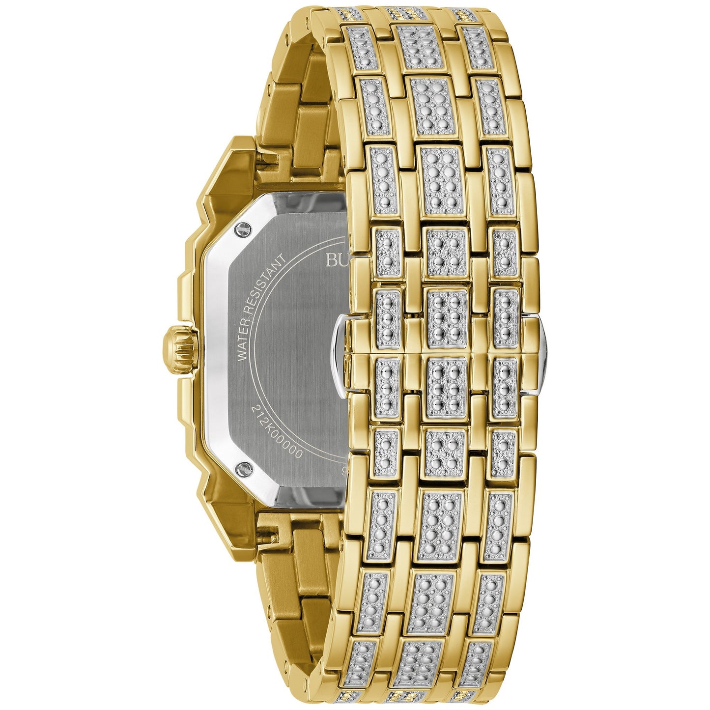 Bulova Dress/Classic Crystal Mens Watch Stainless Steel (8077821903078)