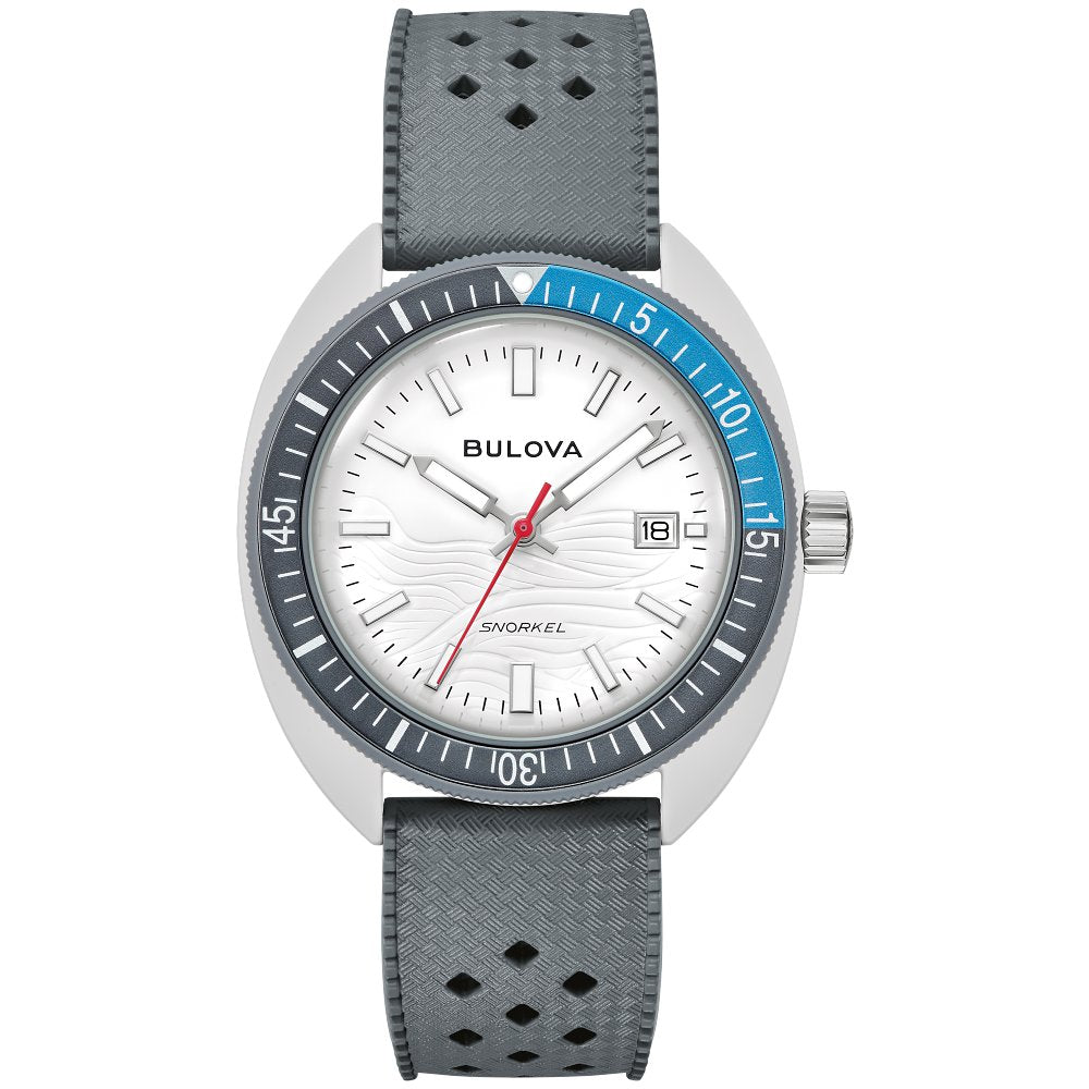 Bulova Gray Hybrid-Ceramic Performance Oceanographer Snorkel Mens Watch (042429603516) 98B449