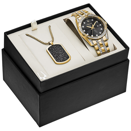 Bulova Dress/Classic Crystal Mens Watch Stainless Steel (8077823344870)