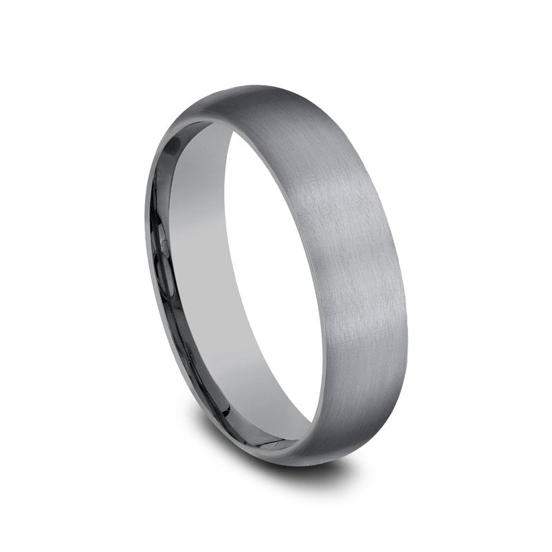 6mm Grey Tantalum Satin Finish Wedding Band (9039386738918) (10800540745921)