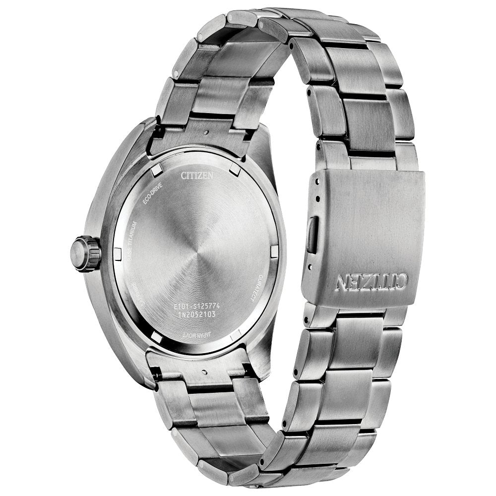 CITIZEN Eco-Drive Weekender Garrison Mens Super Titanium (8434908791014)