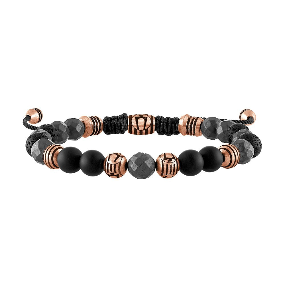 Rose Steel Latin Grammy Mens Bracelet (042429598232) BVB1072-RSTBKOXHE