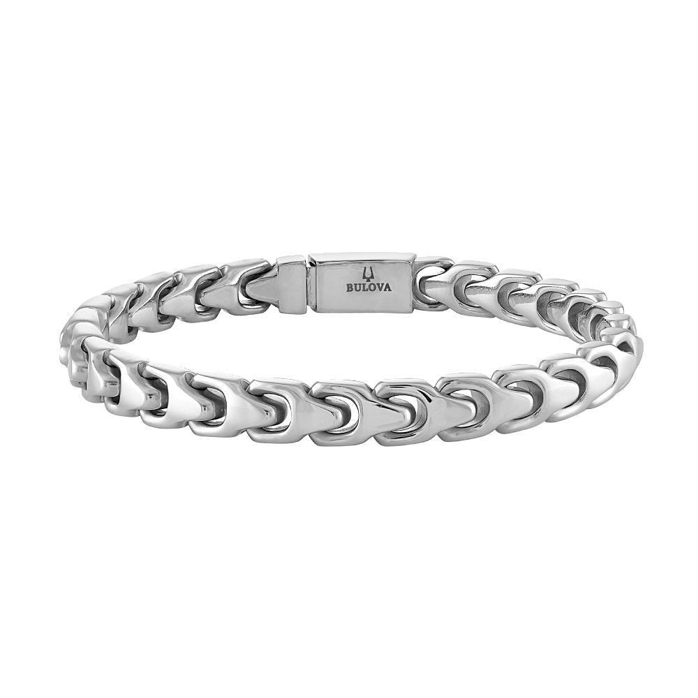 White Steel Bulova Link™ Collection Mens Bracelet (042429595385) BVB1082-NSTNA8