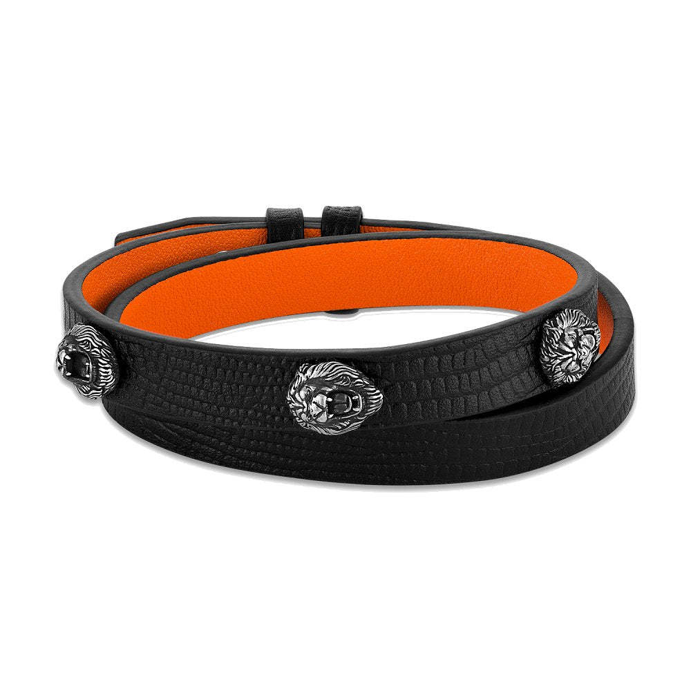 Black Sterling Silver with Steel Clasp Marc Anthony Mens Bracelet (042429599321) BVB1159-ANSNA