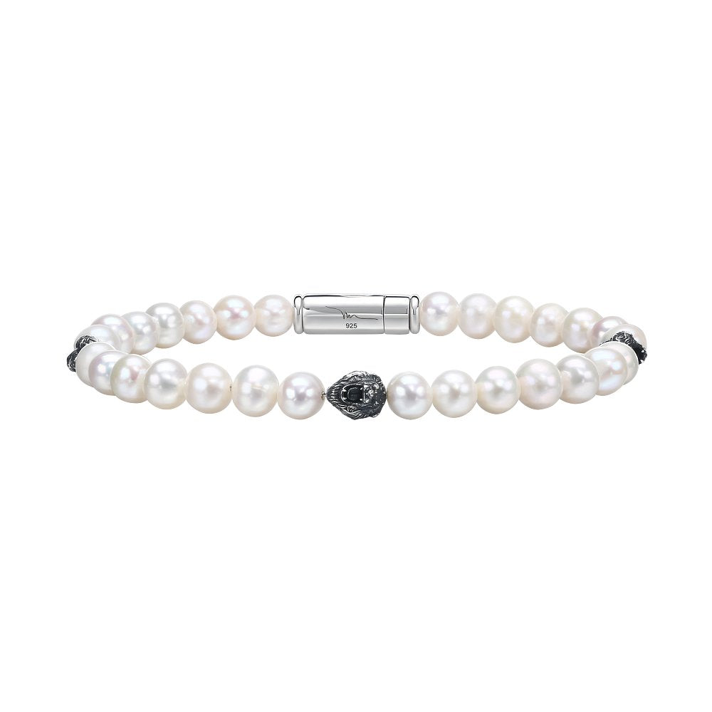 White Sterling Silver 925 Marc Anthony Mens Bracelet (042429599345) BVB1161-WSWPRL