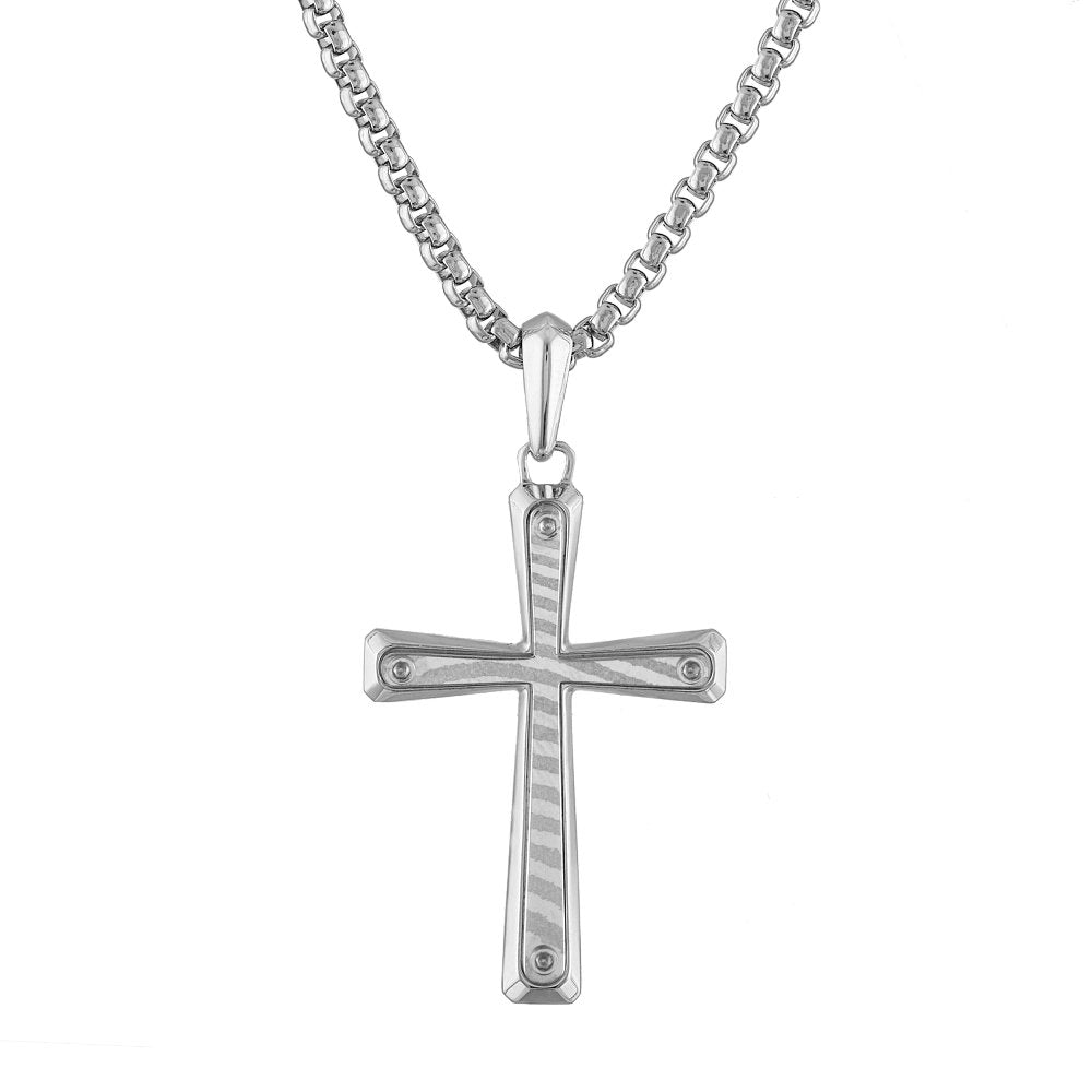 White Sterling Silver Icon Collection Mens Pendant (042429595972) BVP1004-WMMNA
