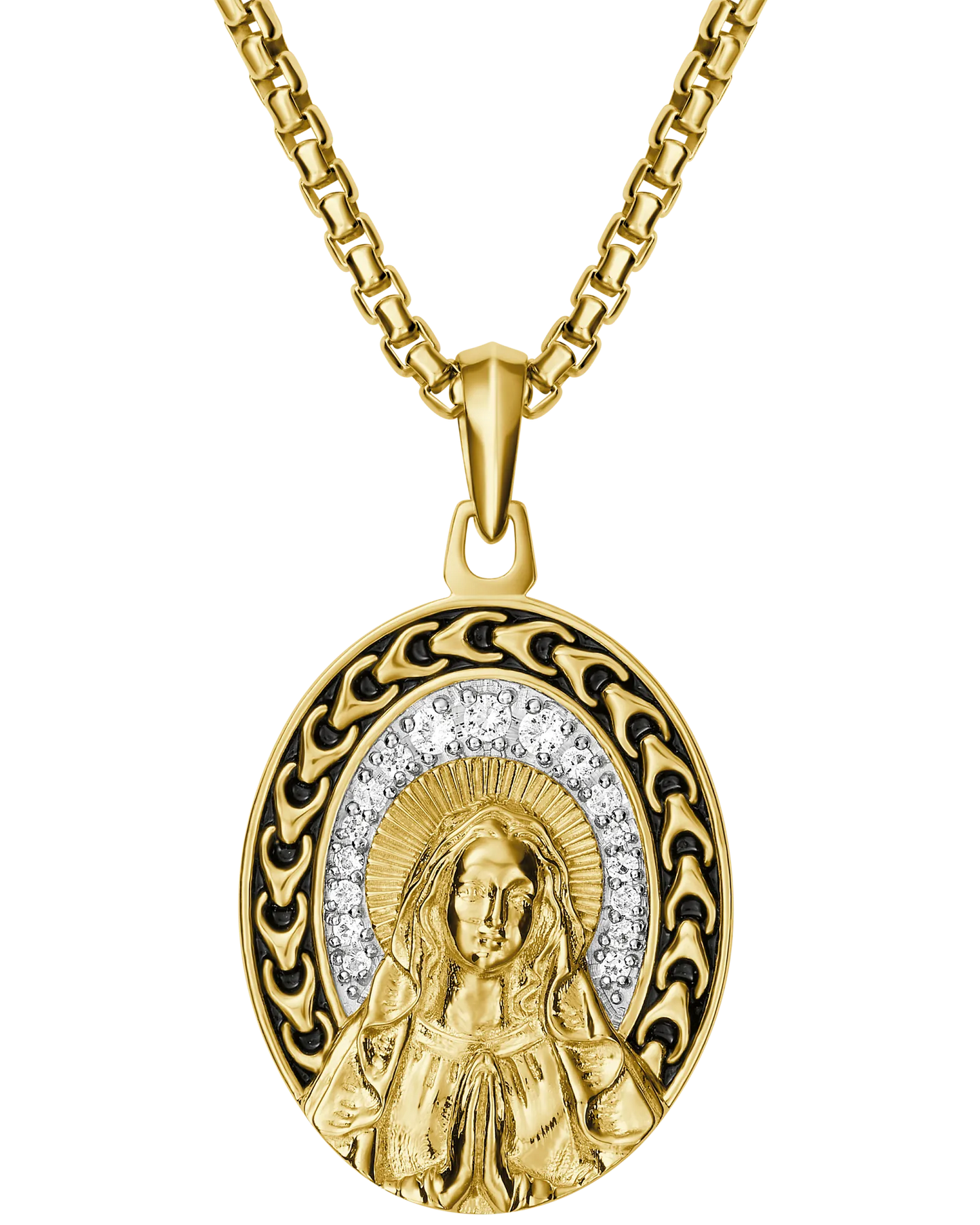Yellow 14K Yellow Gold Plated Sterling Silver Bulova Link™ Collection Mens Pendant
