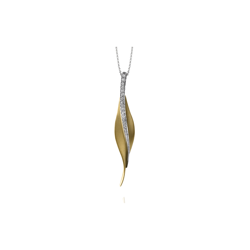 Diamond Leaf Pendant (10590983913665)