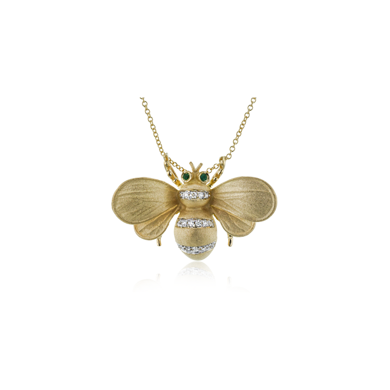 Gemstone Bee Pendant (10590984077505)