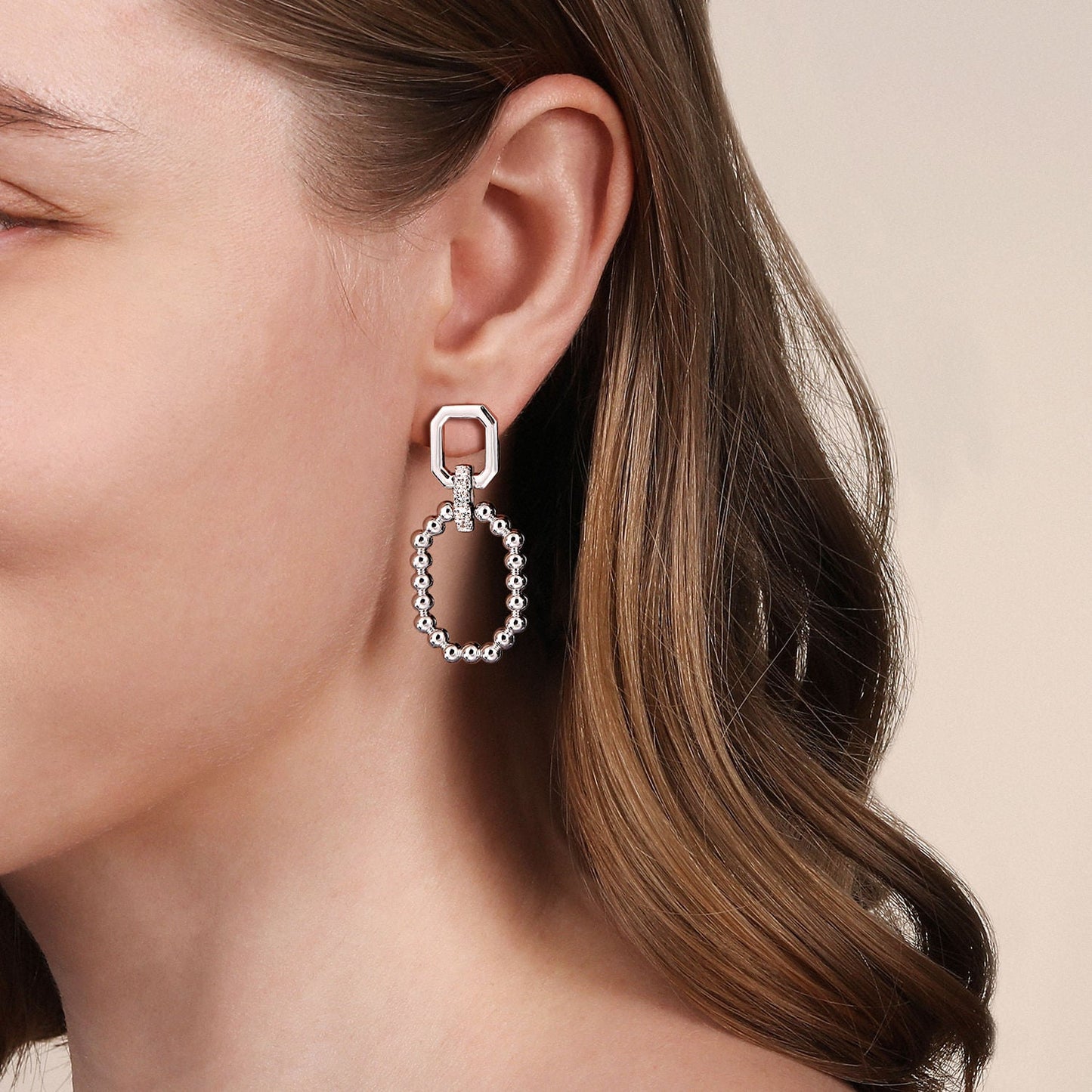 White Sapphire Earrings