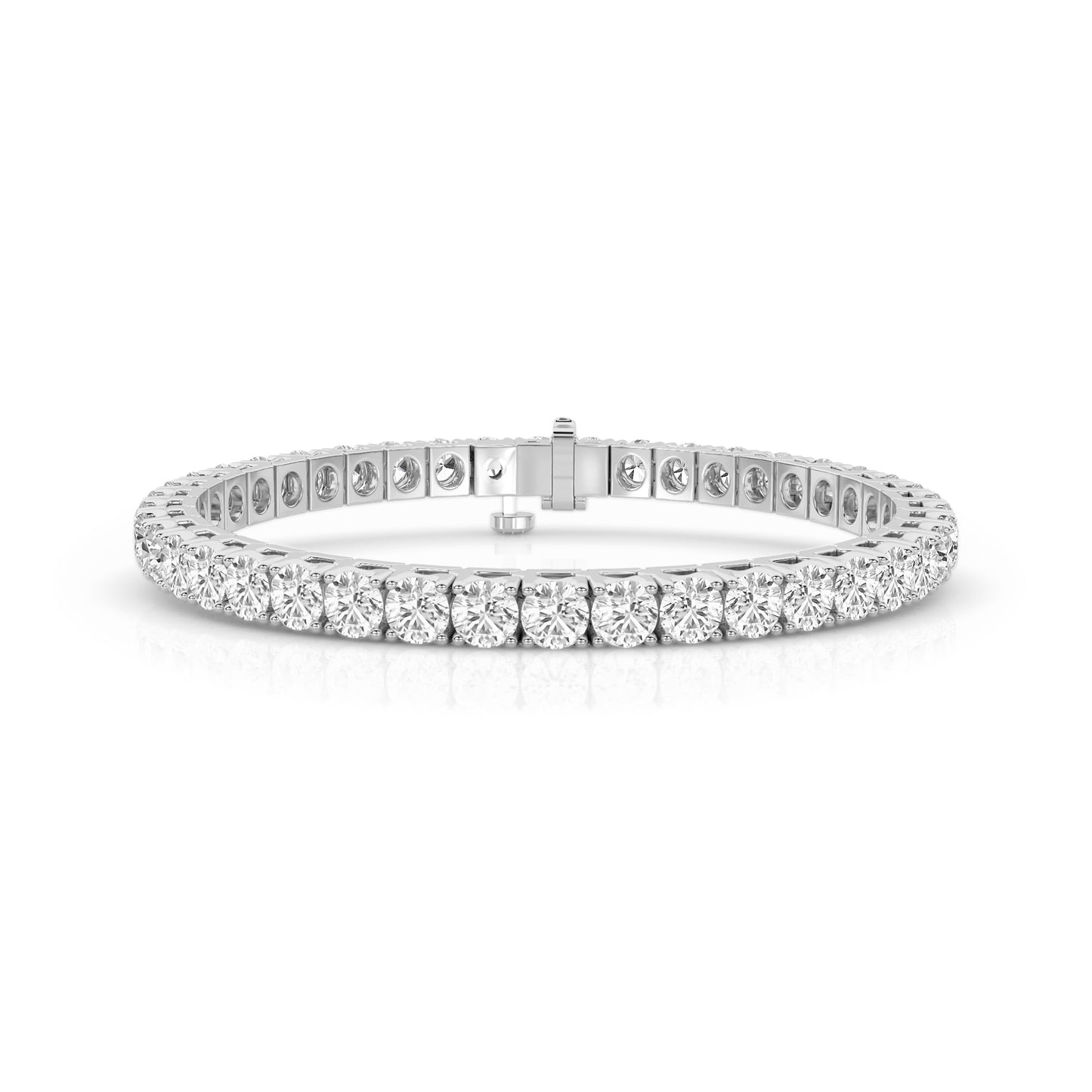 Round Cut Diamond Tennis Bracelet Approx. 8cttw