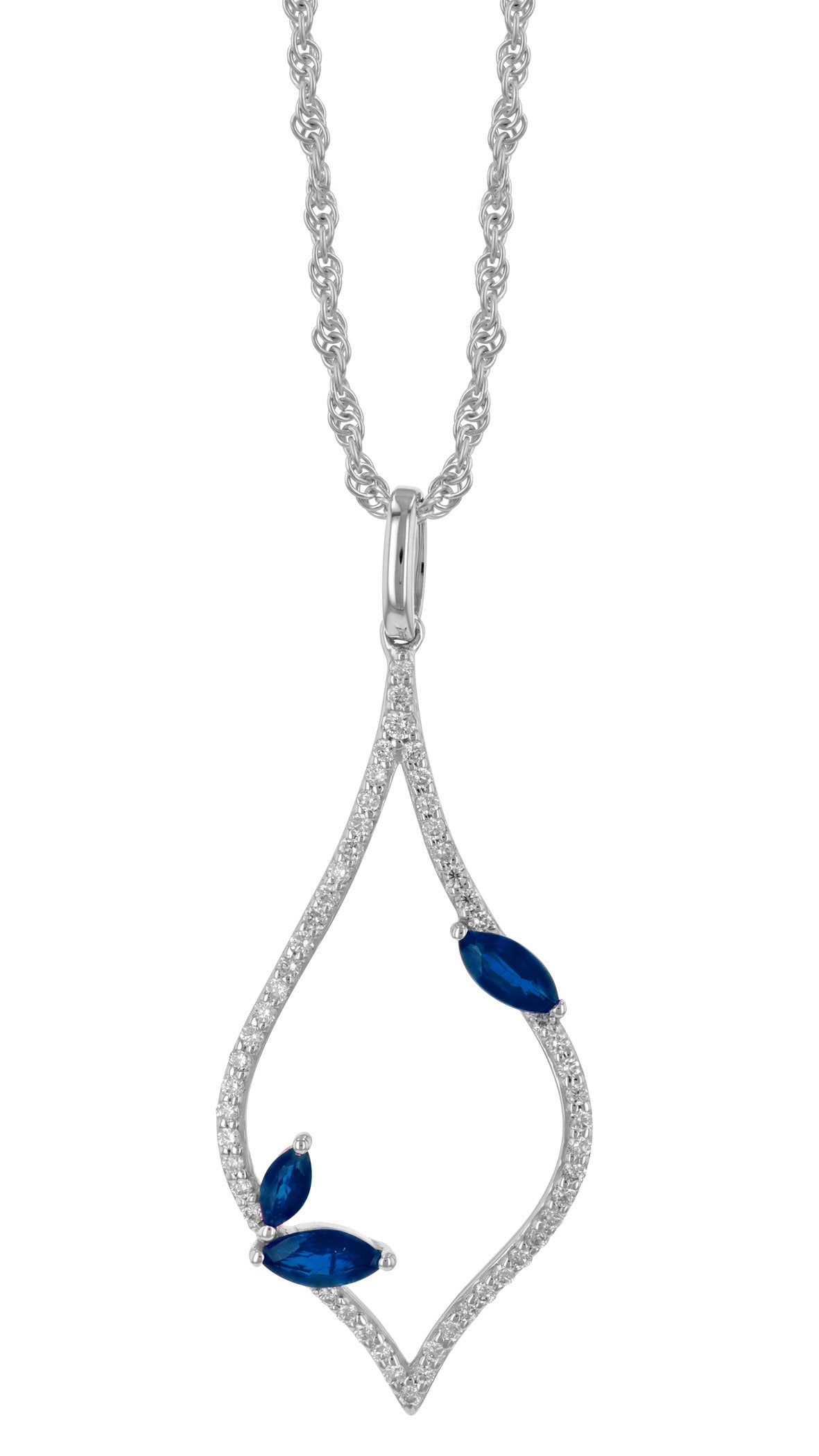 Diamond And Sapphire Pendant (8055264411878) (10220901073089)