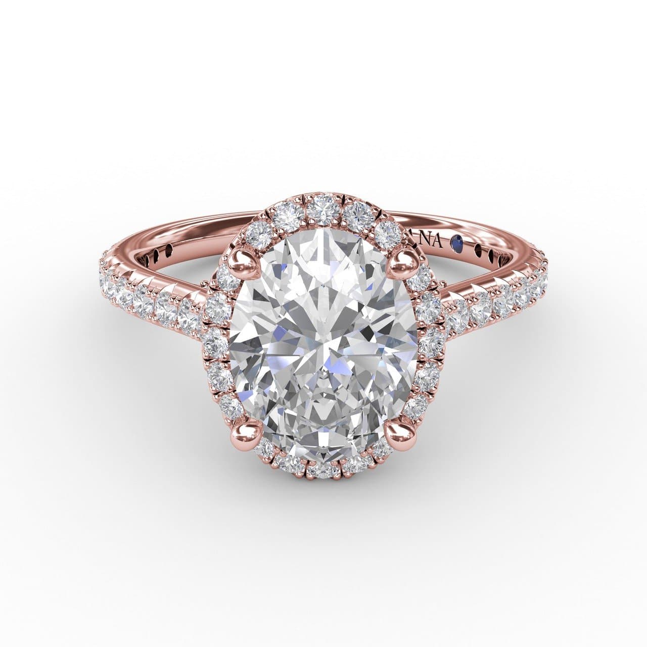 Oval Diamond Halo Engagement Ring With Diamond Band (5552789913755) (10221011140801)