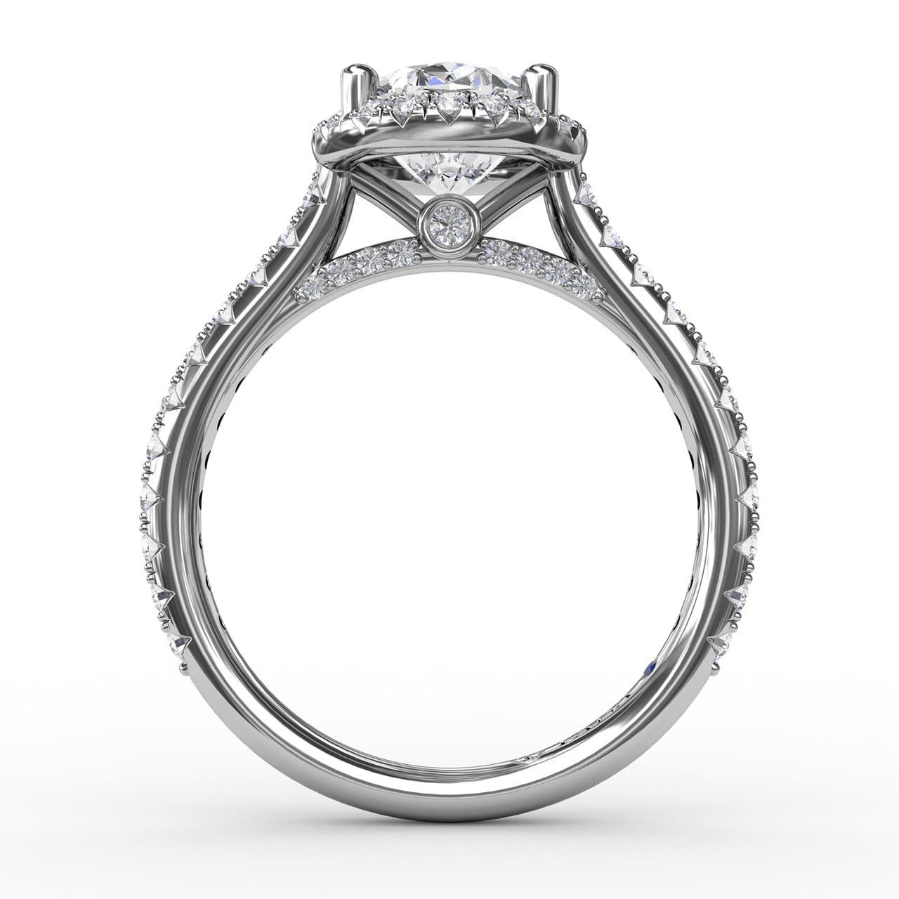 Oval Diamond Halo Engagement Ring With Diamond Band (5552781951131) (10221015498945)