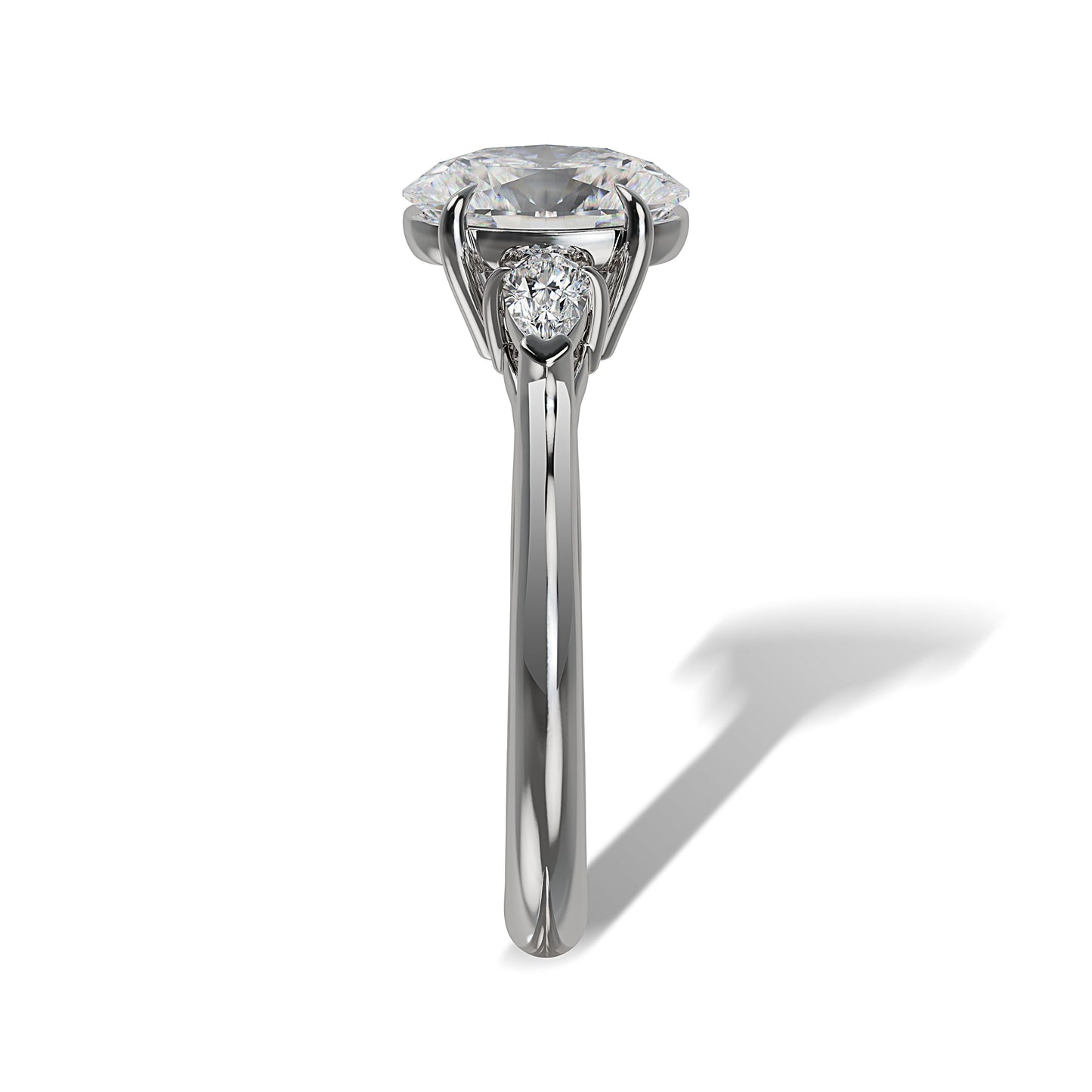 Lab Grown Diamond Three Stone Engagement Ring (8055182852326) (10220930859201)