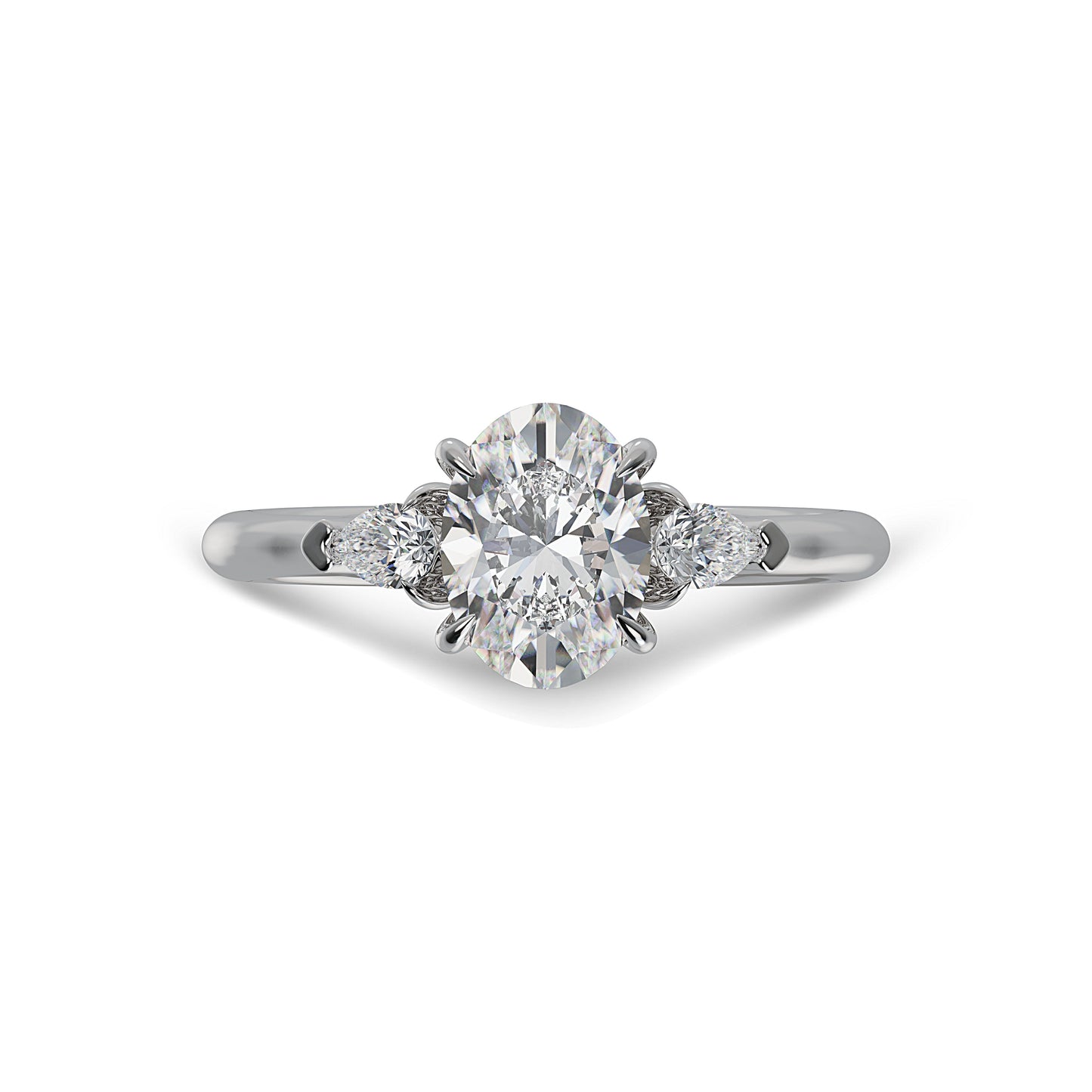 Lab Grown Diamond Three Stone Engagement Ring (8055182852326) (10220930859201)