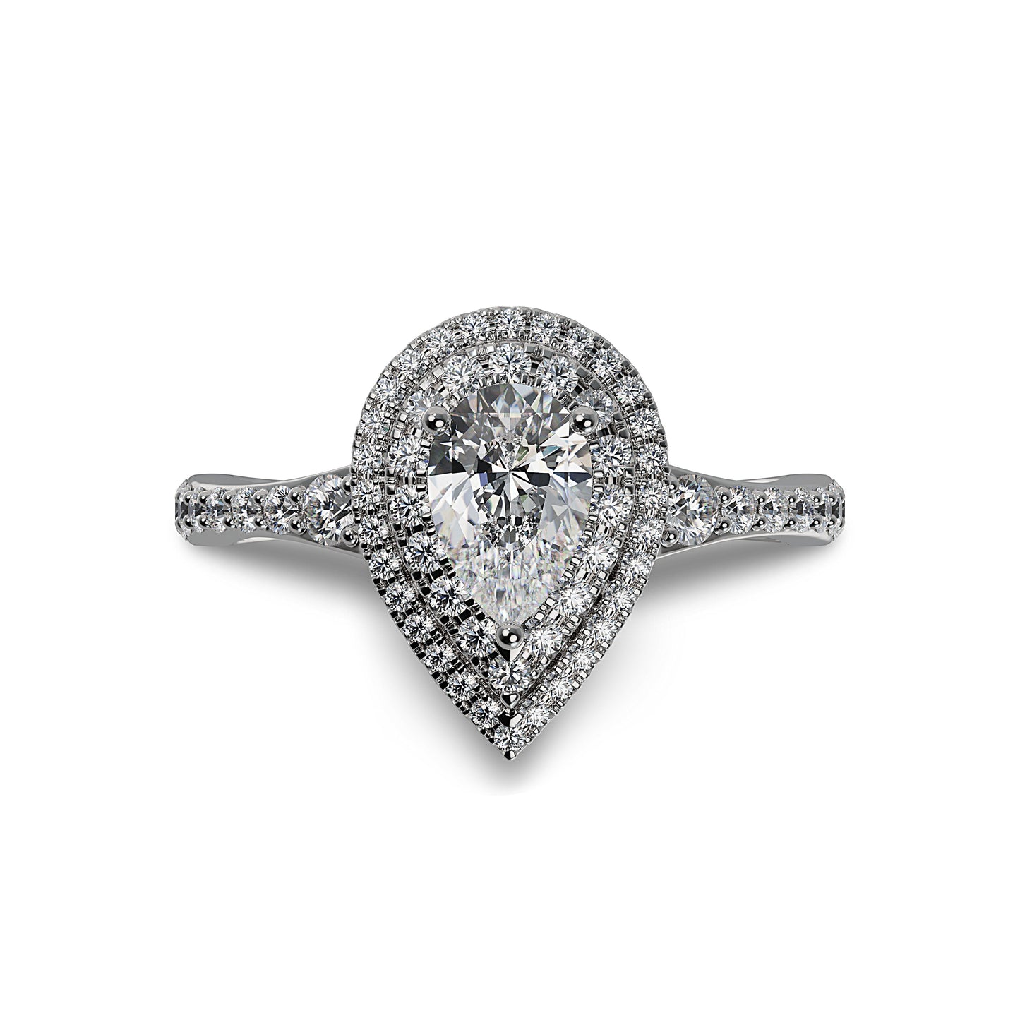 Lab Grown Diamond Halo Engagement Ring (8055182917862) (10220929679553)
