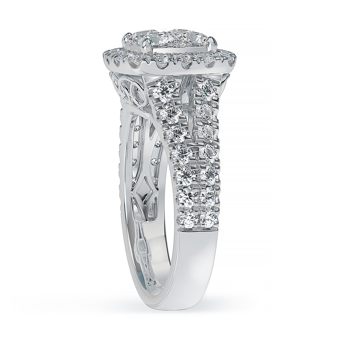 Lab Grown Diamond Halo Engagement Ring (8055183081702) (10220923191489)