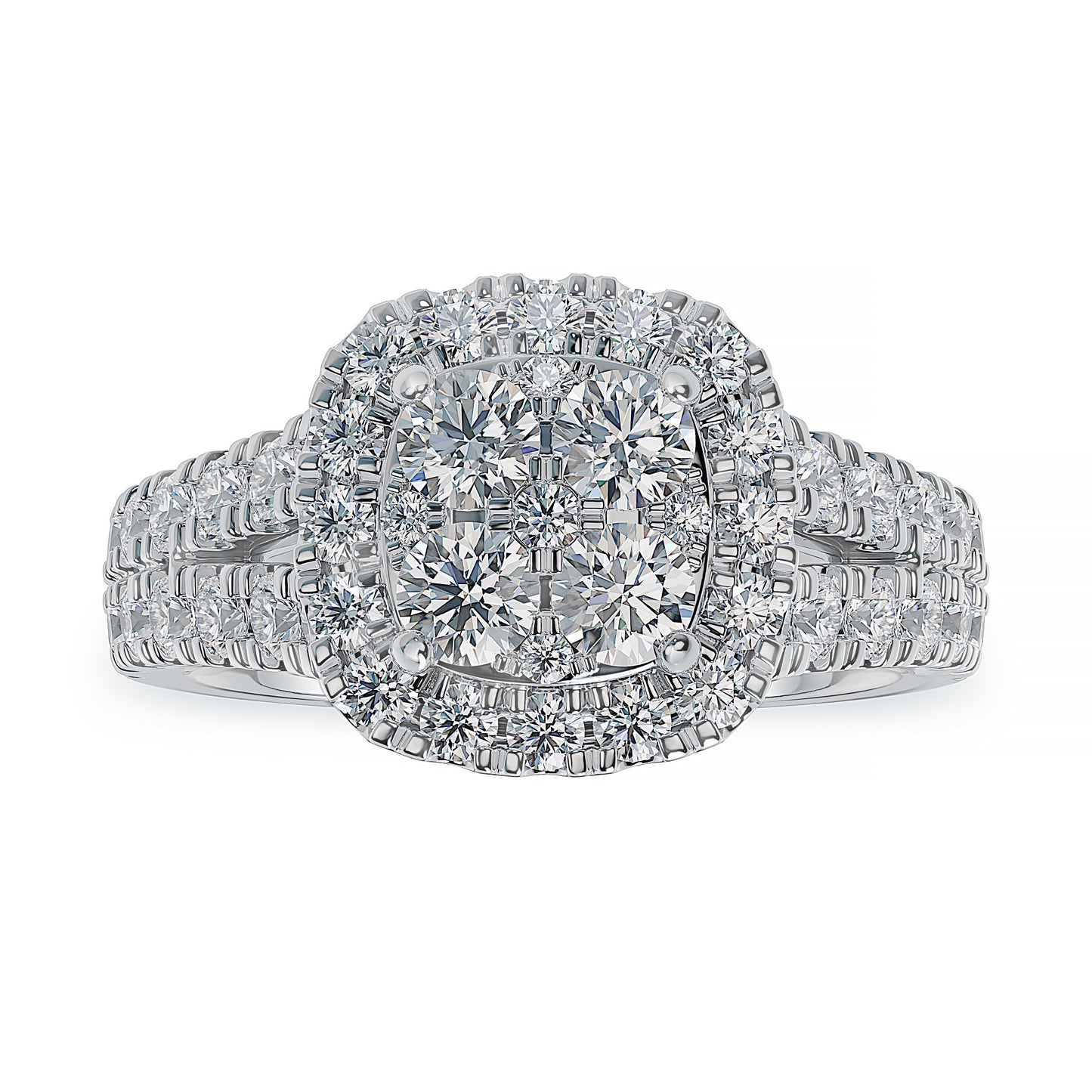 Lab Grown Diamond Halo Engagement Ring (8055183081702) (10220923191489)