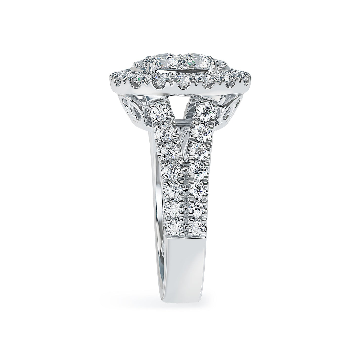 Lab Grown Diamond Halo Engagement Ring (8055183114470) (10220921815233)