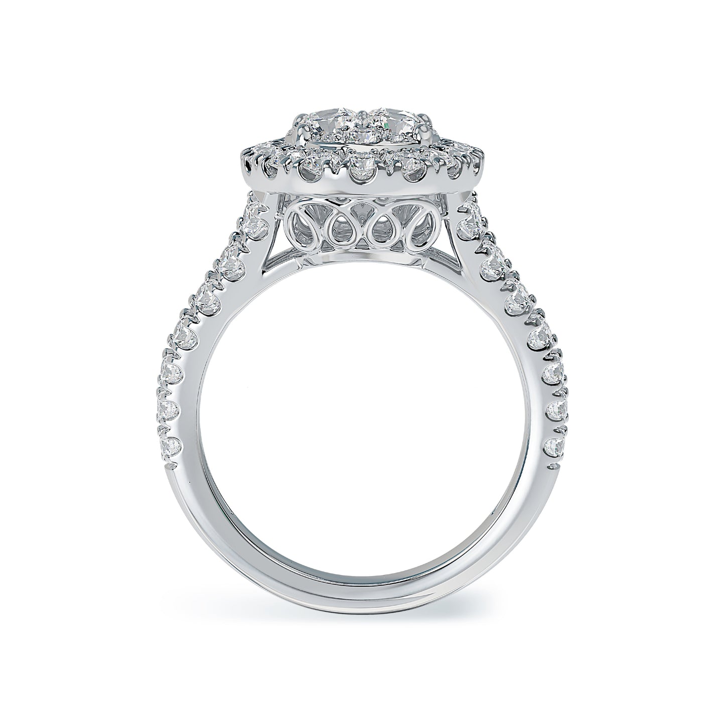 Lab Grown Diamond Halo Engagement Ring (8055183114470) (10220921815233)