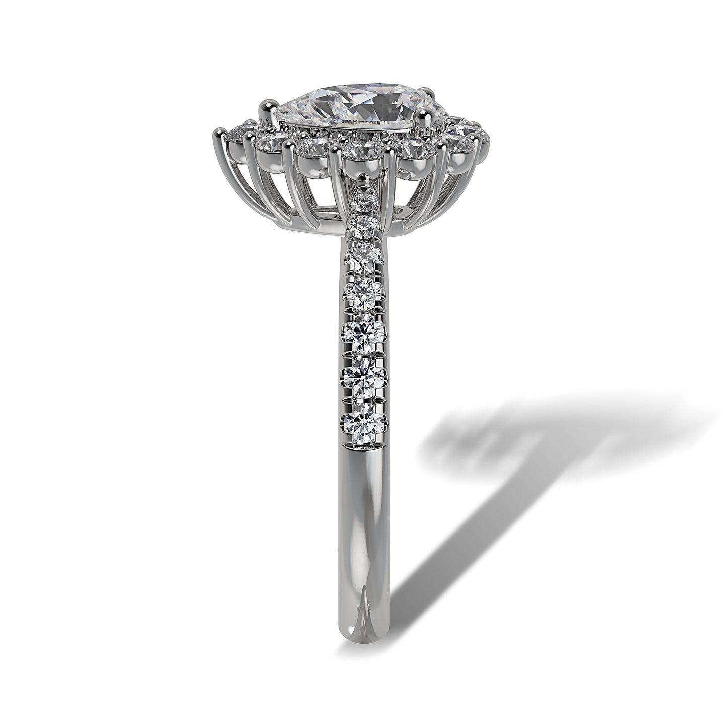 Lab Grown Diamond Halo Engagement Ring (8055183180006) (10220918767809)