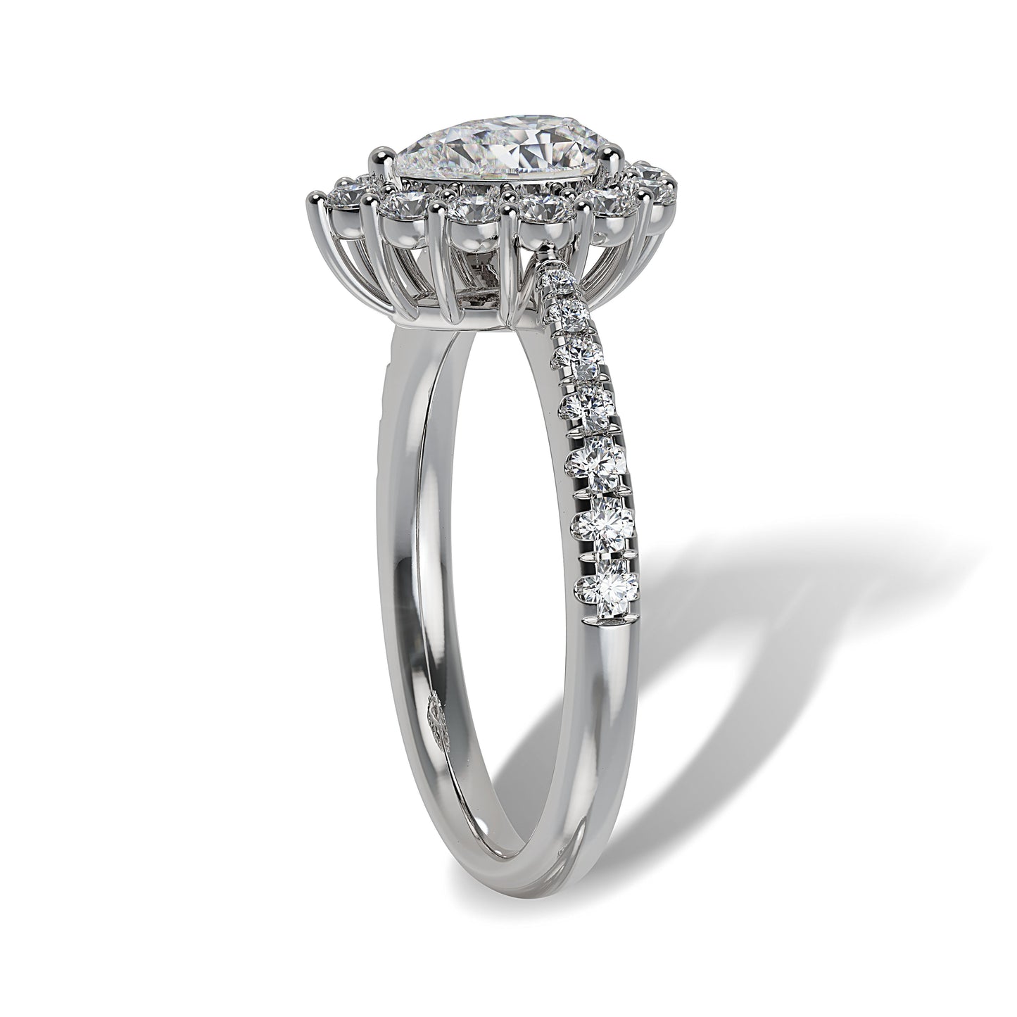 Lab Grown Diamond Halo Engagement Ring (8055183180006) (10220918767809)