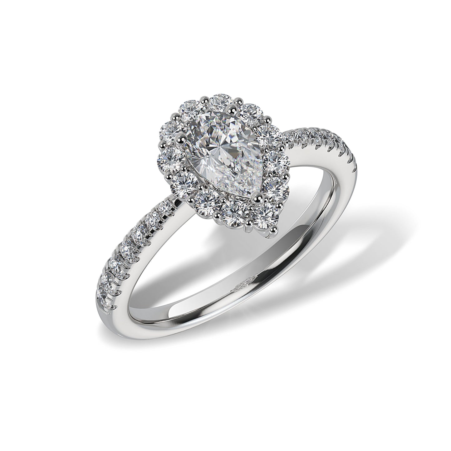 Lab Grown Diamond Halo Engagement Ring (8055183180006) (10220918767809)