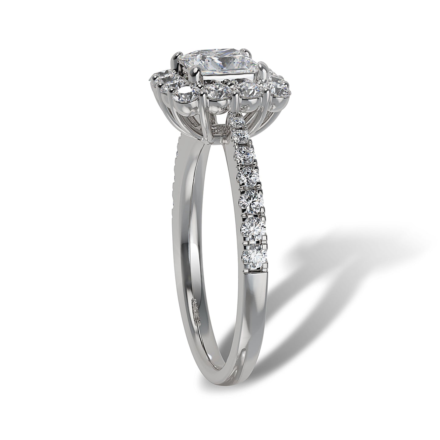Lab Grown Diamond Halo Engagement Ring (8055183212774) (10220918145217)