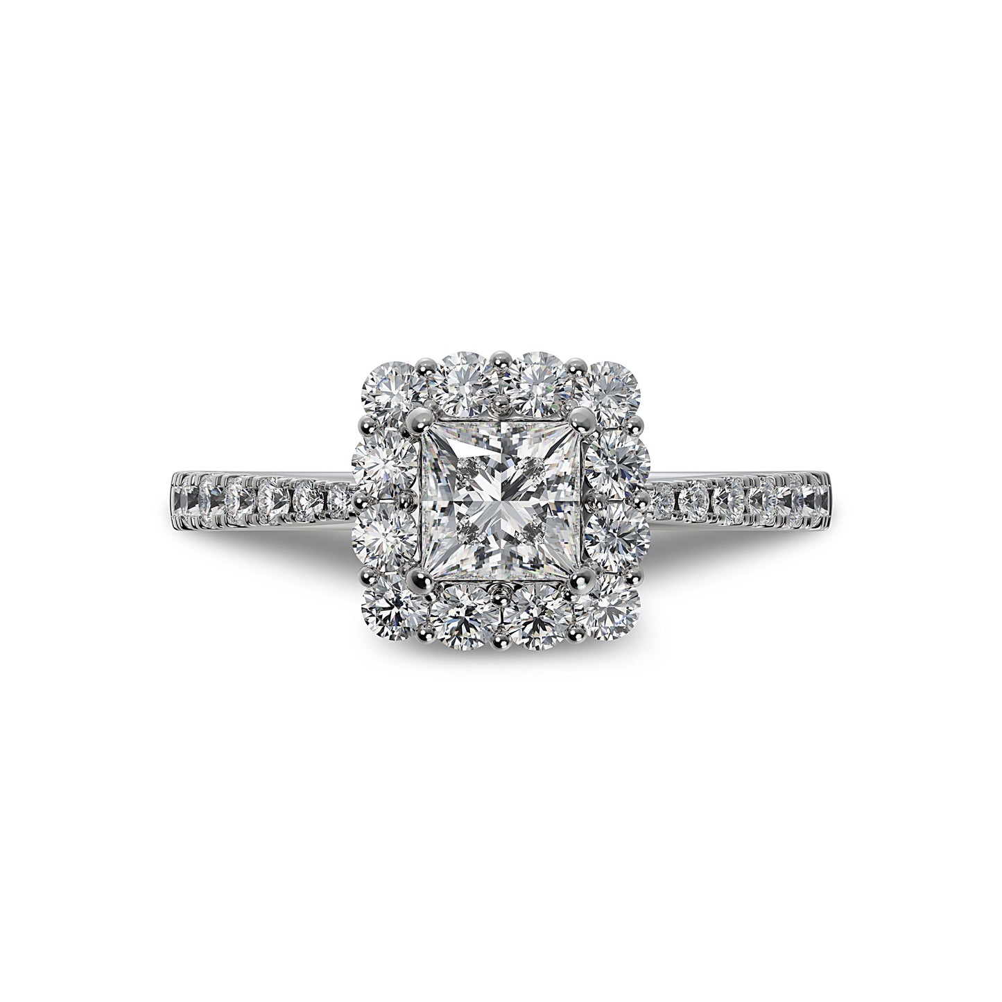 Lab Grown Diamond Halo Engagement Ring (8055183212774) (10220918145217)