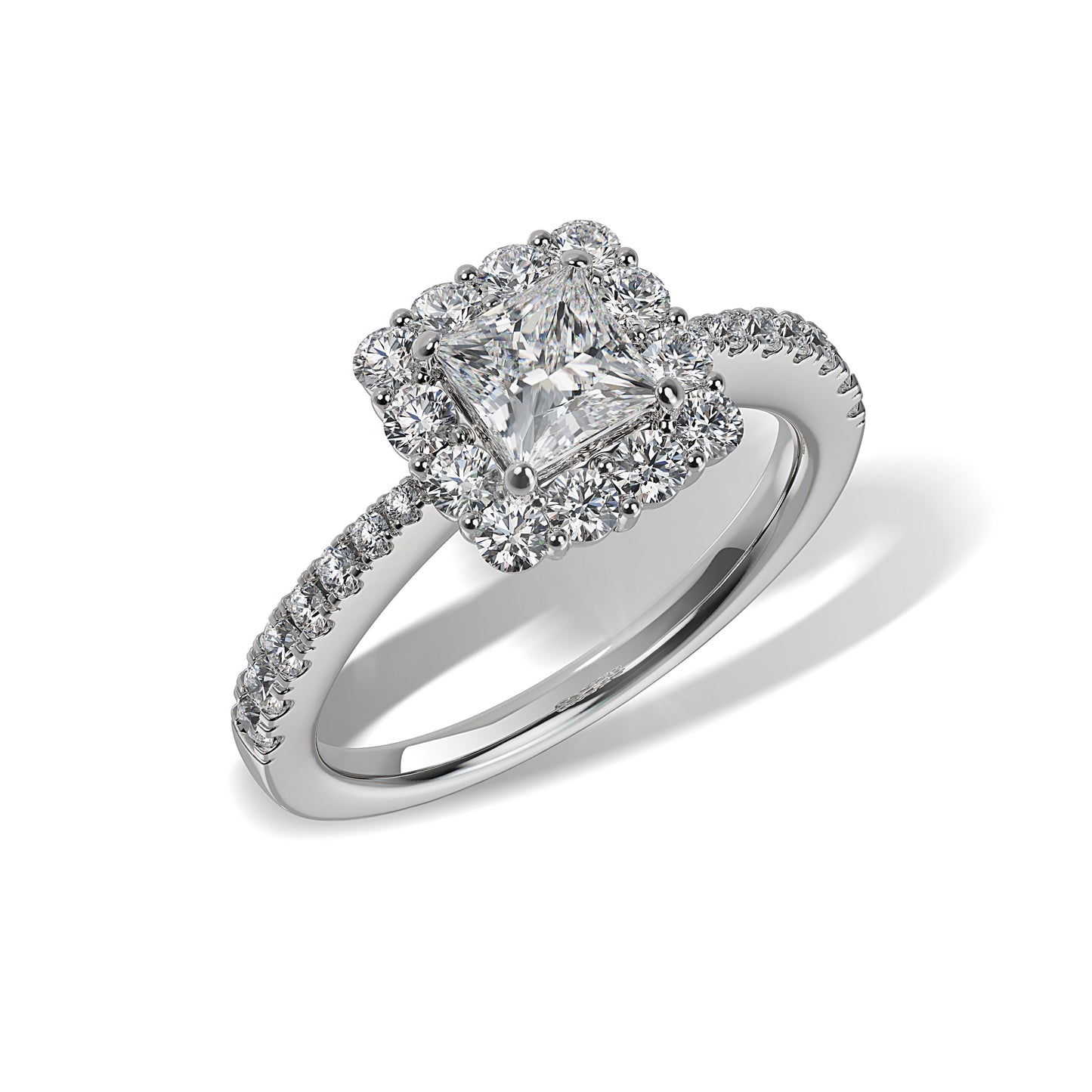 Lab Grown Diamond Halo Engagement Ring (8055183212774) (10220918145217)