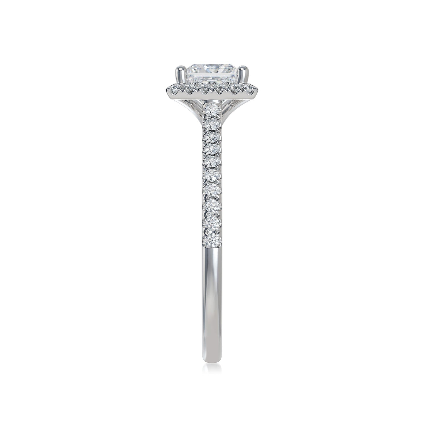 Lab Grown Diamond Halo Engagement Ring (8055183245542) (10220917588161)