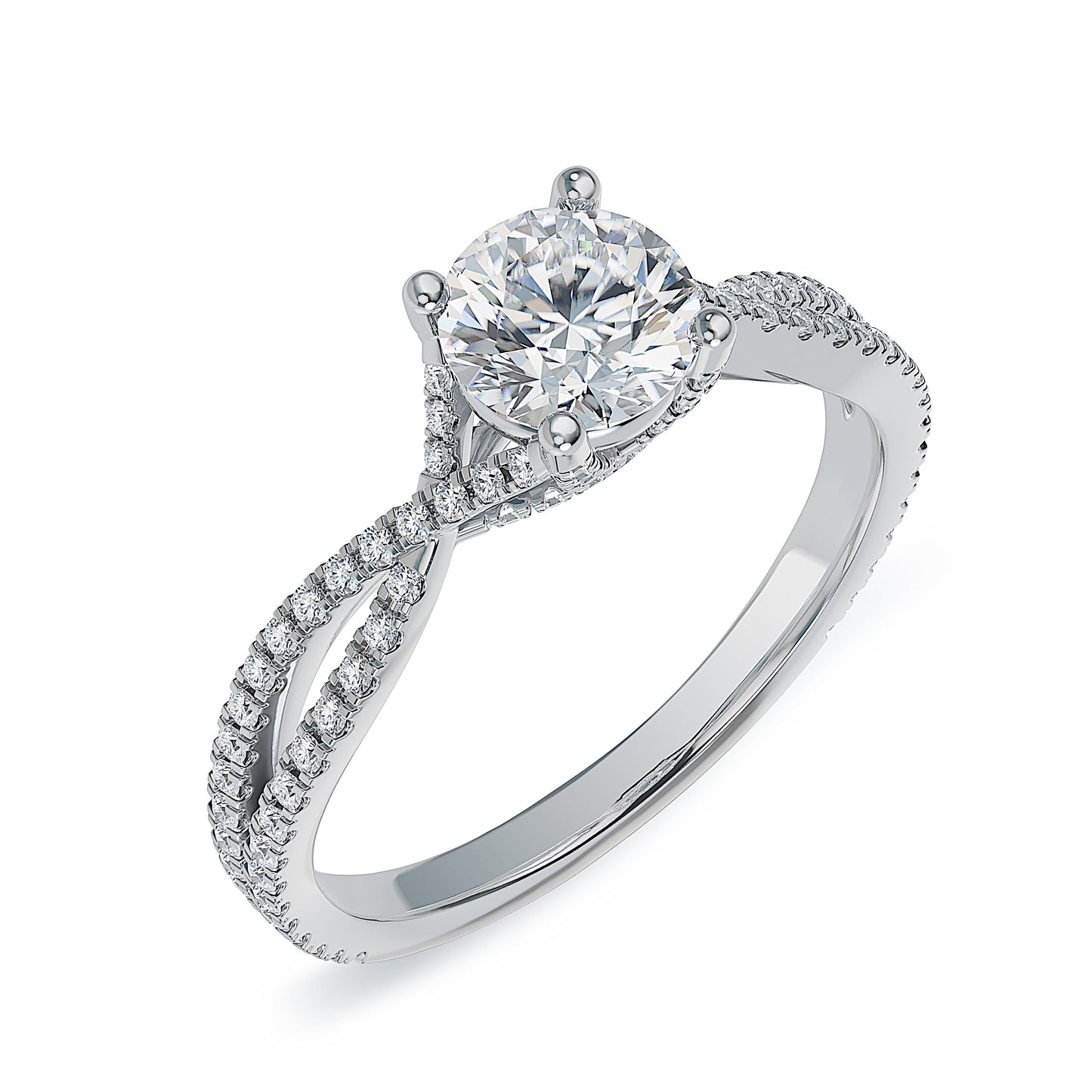 Lab Grown Diamond Engagamenet Ring (8055183311078) (10220916539585)