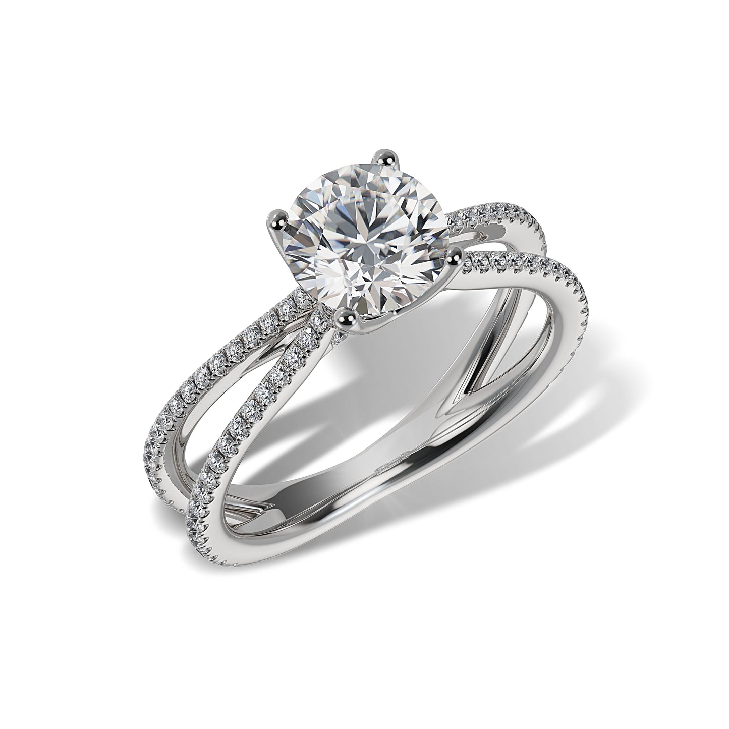 Lab Grown Diamond Engagamenet Ring (8055183343846) (10220915818689)