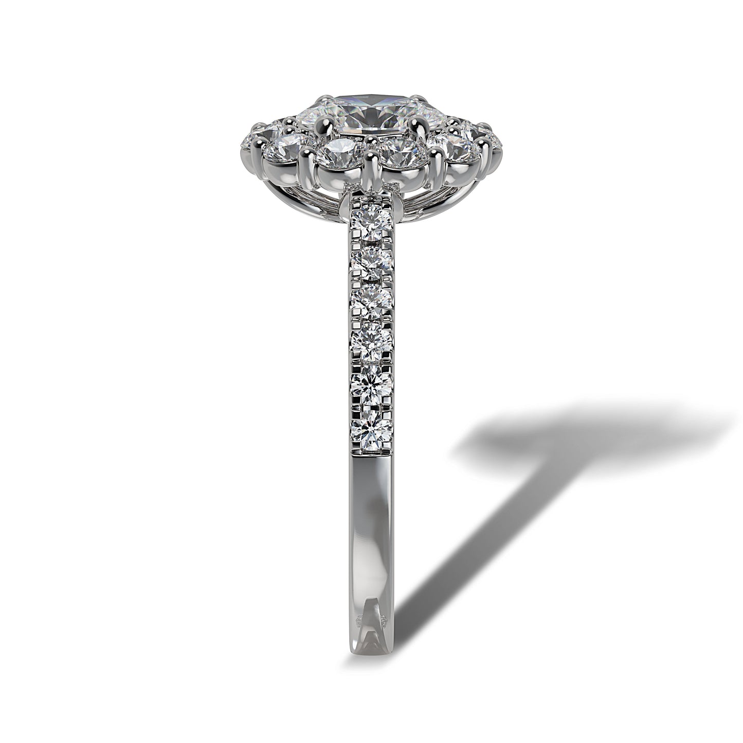 Lab Grown Diamond Halo Engagement Ring (8055183376614) (10220915163329)